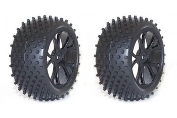 (image for) FTX Rear Buggy Wheel and Tyre Set Black - Vantage