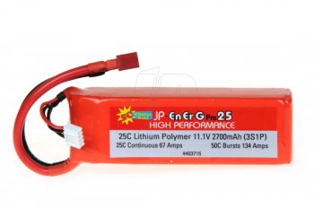 (image for) EnErG Pro 25C 3S LiPo Battery 2700 (11.1V) 5C Charge