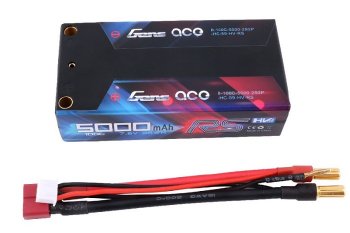 (image for) Gens ace 5000mAh 7.6V High Voltage100C 2S2P Black HardCase