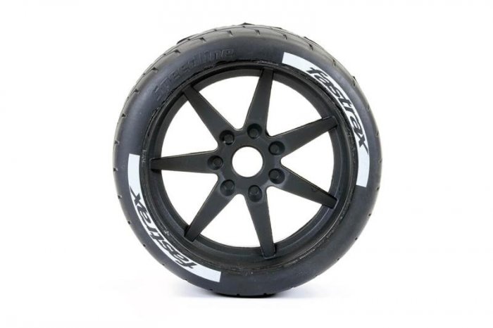 (image for) Fastrax Supaforza Wide Rear 52° Tyres 17mm Hex Black Wheels