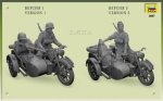 (image for) German motorcycle R-12 with sidecar and crew, 1/35