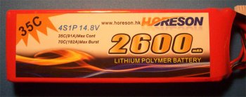 (image for) Horeson 2600mAh 4S 35C LiPo Battery