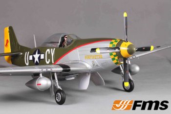 (image for) FMS P51 Mustang V8 1400 Series ARTF Electric Warbird - Gun Fight