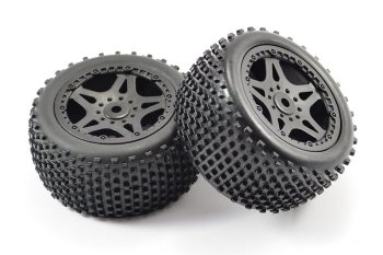 (image for) FTX SURGE REAR BUGGY MOUNTED WHEELS/TYRES (PR)