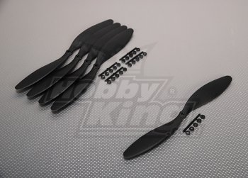 (image for) SF E-Prop 11x4.7 / 279x119.5mm w/ Adapters Black (5pcs/bag)