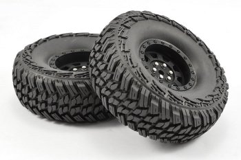 (image for) FASTRAX 1:10 CRAWLER SLINGER 1.9 MOUNTED SCALE WHEEL BLACK