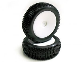 (image for) Carisma GT14B White Standard Pre-glued Front Tyres (2)