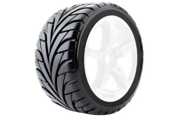 (image for) FASTRAX 1:8 TRUGGY EAGLE MTD ON 5-SPOKE WHITE 0 OFFSET(PR)