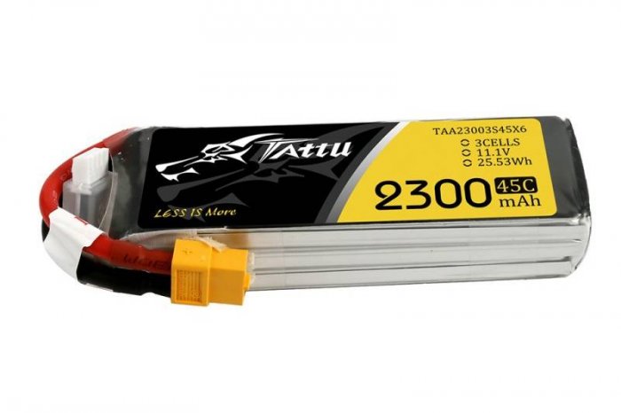 (image for) TATTU 2300mAh 11.1V 45C 3S1P Lipo Battery Pack with XT60