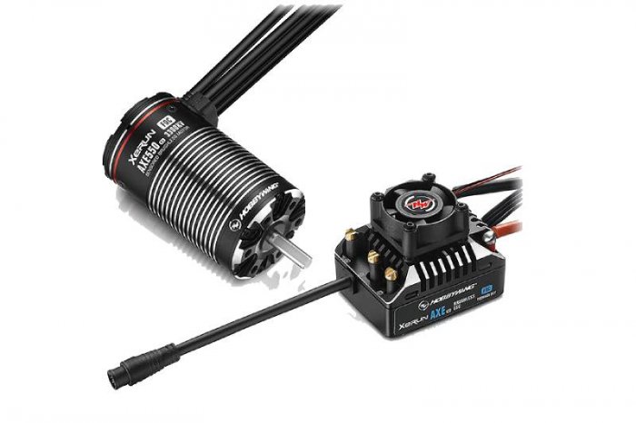 (image for) HOBBYWING XERUN AXE550 3300KV R2 FOC SENSORED B/LESS COMBO