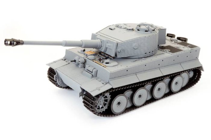 (image for) TAIGEN 1:24 TIGER 1 IR BATTLE TANK LATE VERSION- GREY (BASE)