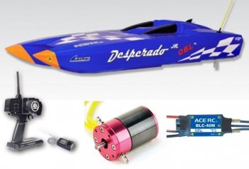 (image for) Thunder Tiger Desperado Jr Brushless 2.4GHz RTR RC Boat - Blue