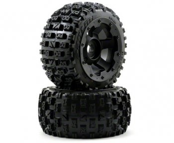 (image for) Proline Bow-Tie' (XTR) Off-Road Rear Tyres (2) Pre-mounted on Bl