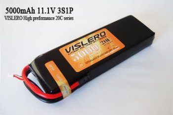 (image for) Vislero 5000mAh-11.1V-20C Lipo Battery