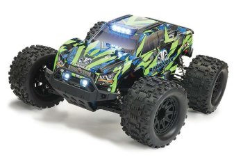 (image for) FTX RAMRAIDER 1/10 BRUSHLESS RC MONSTER TRUCK RTR - GREEN/BLUE
