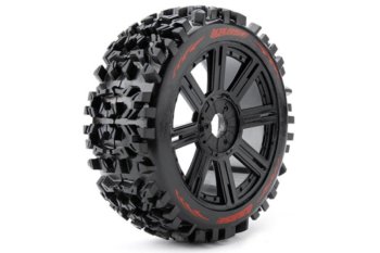 (image for) Louise B-PIONEER 1:8 RC Buggy Sport Tires on Black Wheels