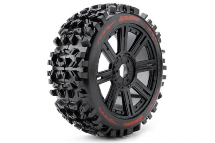 (image for) Louise B-PIONEER 1:8 RC Buggy Sport Tires on Black Wheels