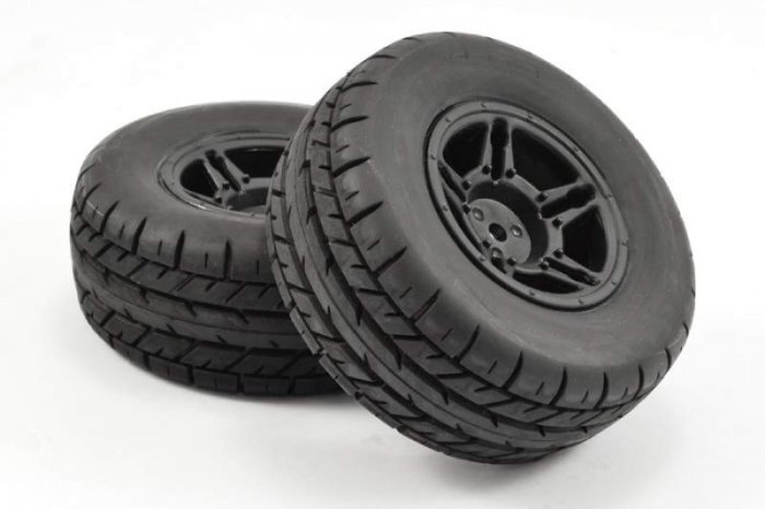 (image for) FASTRAX 1:10 SC EAGLE MOUNTED 5-SPOKE BLACK (SLASH RR/BLITZ)
