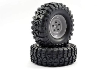 (image for) FASTRAX 1:10 CRAWLER SAWBLOCK 1.9 SCALE WHEEL ø108MM TYRE (GREY)