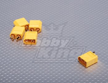 (image for) Male XT60 connectors (5pcs/bag) GENUINE