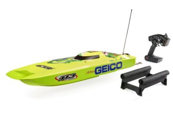 (image for) Miss GEICO Zelos 36" Twin Brushless Catamaran RTR RC Boat