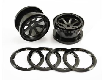 (image for) FASTRAX AXIAL 8 SPOKE 2.2 ALLOY BEADLOCK WHEELS (WRAITH)