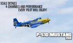(image for) P-51D Mustang 350 - Τηλεκατευθυνόμενο ηλεκτρικό αεροπλάνο (Έτοιμ