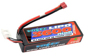 (image for) VOLTZ 3600MAH HARD CASE 3S 11.1V 40C HARDCASE LIPO PACK LOW PRO
