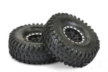 (image for) PROLINE HYRAX 1.9" G8 TYRES ON IMPULSE BLK/SILV B/LOCK WHEELS