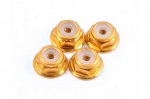 (image for) FASTRAX M2 GOLD FLANGED LOCKNUTS 4PCS
