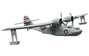 (image for) Dynam PBY Catalina 1470mm ARTF Twin Engine RC Seaplane - Grey