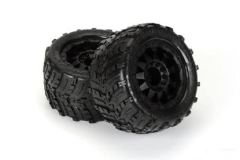 (image for) PRO-LINE SHOCKWAVE 3.8 MOUNTED ON BLACK F-11 OFFSET WHEEL (17MM)