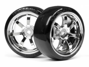 (image for) HPI T-DRIFT TIRE 26mm RAYS 57S-PRO WHEEL CHROME