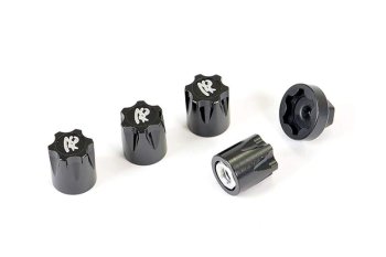 (image for) FASTRAX ANTIDUST ALUMNIUM M4 WHEEL NUT COVERS (4PC) - BLACK
