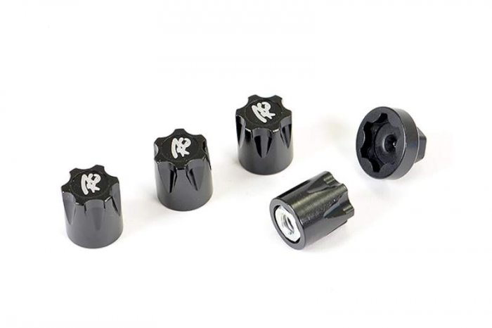 (image for) FASTRAX ANTIDUST ALUMNIUM M4 WHEEL NUT COVERS (4PC) - BLACK