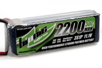(image for) Bionic Lipo Batteries, 'Flight 30C' 2200mAh 3S1P 11,1V, LiPo Bat