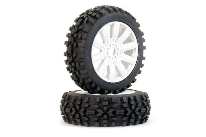 (image for) FASTRAX 1/8 GRATOR MOUNTED ON 10-SPOKE WHITE (PR)