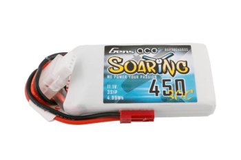 (image for) Gens ace Soaring 450mAh 11.1V 30C 3S1P Lipo Battery Pack JST-SYP