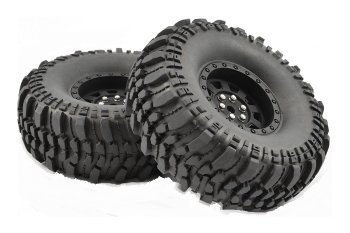 (image for) FASTRAX 1:10 CRAWLER ROCKO 1.9 MOUNTED SCALE WHEEL BLACK