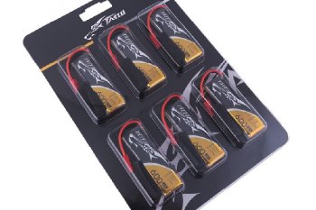 (image for) Tattu 600mAh 3.7V 30C 1S1P Lipo Battery Pack with JST Plug(6 pcs