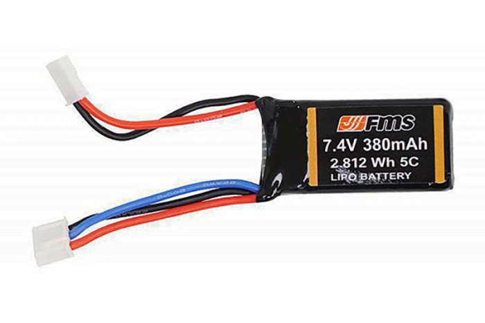 (image for) FMS/ROC LIPO BATTERY 7.4V 2S LIPO 380MAH