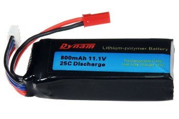 (image for) DYNAM 800MAH 3S 11.1V 25C LIPO BATTERY (RAPID)