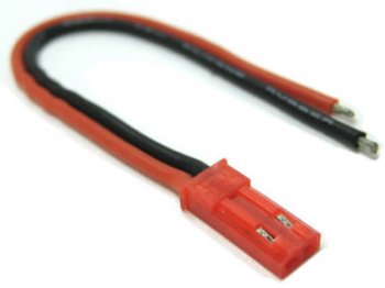 (image for) Etronix Male JST Connector with 10cm 20AWG Silicone Wire