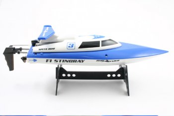 (image for) Fast Wave F1 Stingray Mini High Speed Racing RC Boat - Blue