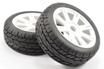 (image for) FASTRAX 1:8 EAGLE TREAD MOUNTED ON 8-SPOKE WHITE (PR)