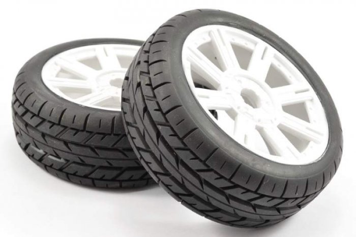 (image for) FASTRAX 1:8 EAGLE TREAD MOUNTED ON 8-SPOKE WHITE (PR)