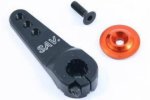 (image for) FASTRAX 25T JUMBO BLACK ALUM SINGLE SERVO HORN (FUTABA)