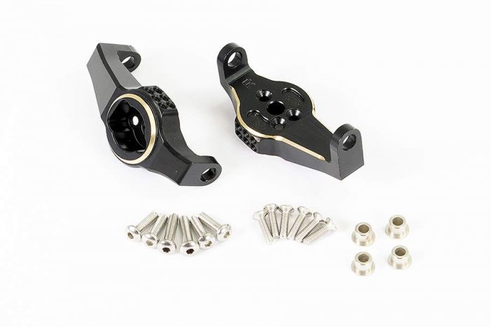 (image for) FASTRAX TRX-4 BRASS BK FRONT CASTER BLOCK (2)