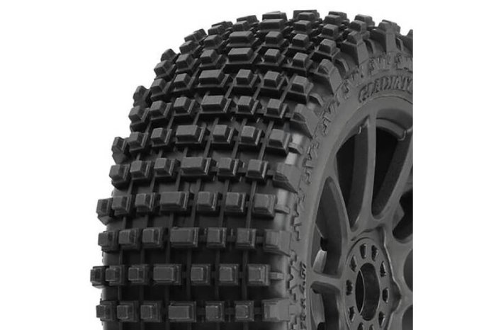 (image for) PROLINE 'GLADIATOR' M2 PRE- MOUNT MACH 10 BLACK WHEELS PR