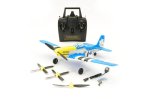 (image for) Volantex P-51D Mustang V2 Blue 4CH 400MM With Gyro RTF RC Plane